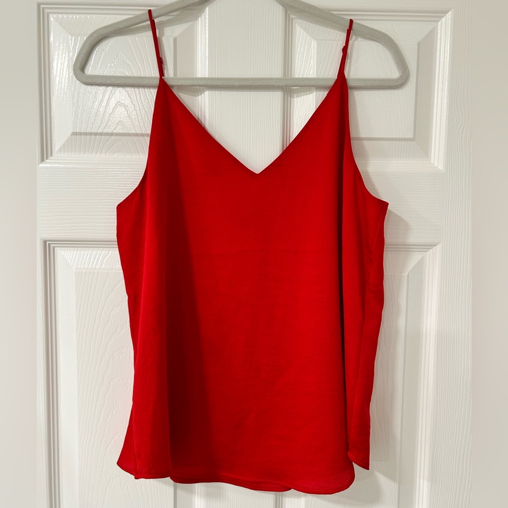 Express Tank-Top Blouse in Red